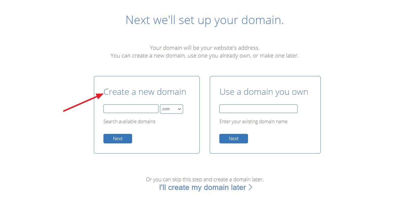 bluehost create a new domain 
