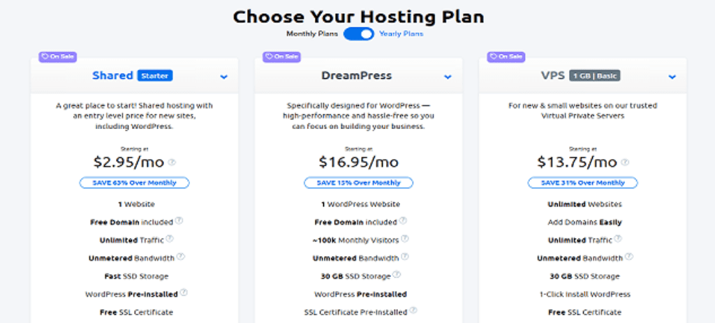 Dreamhost Pricing